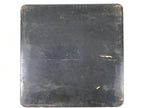Antique Japanese Lacquered Wooden Serving Tray Obon Vtg Square Black Flag L385