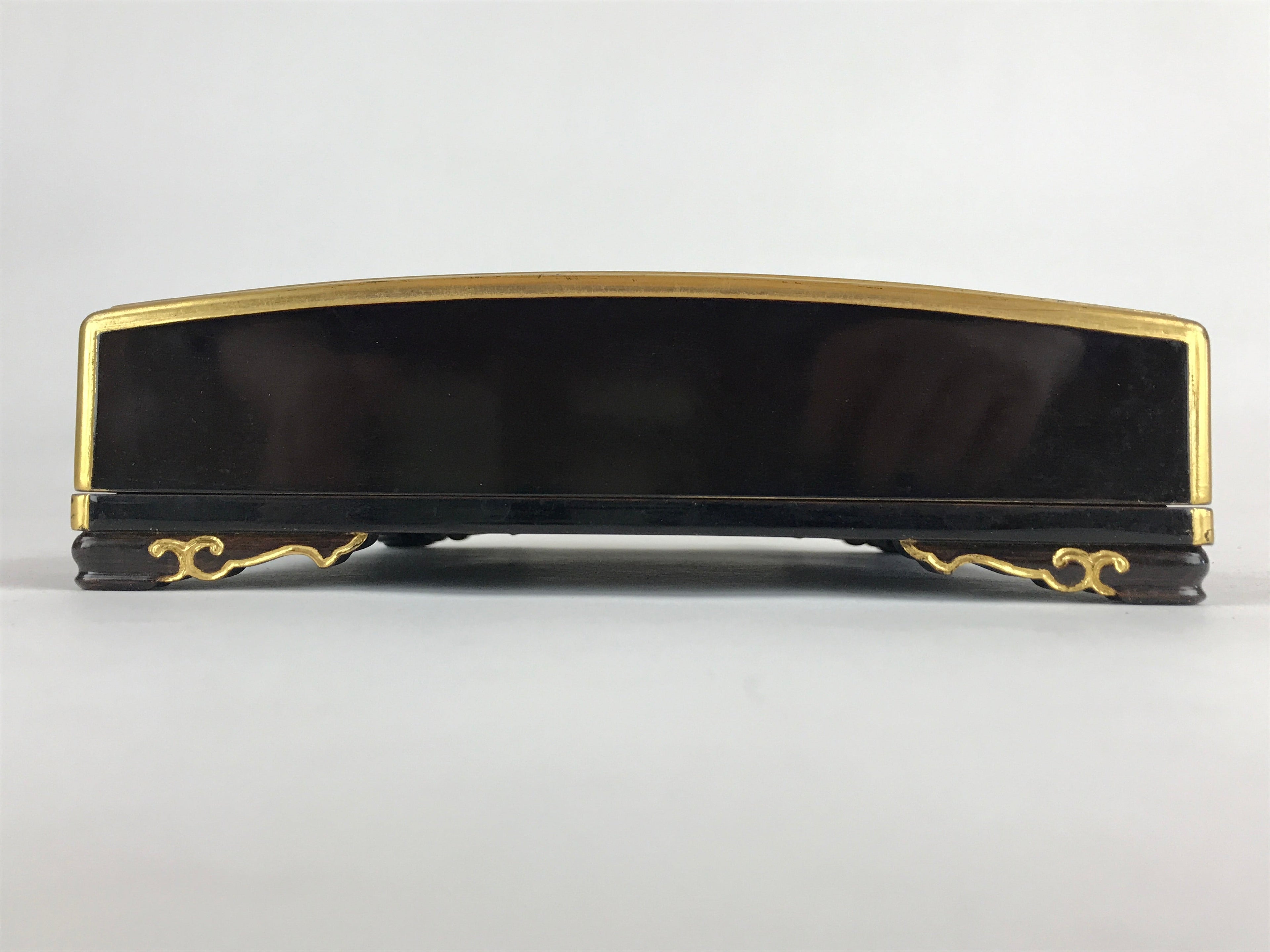 Antique Japanese Lacquerware Lidded Box Wood Fumibako Letter Book Butsudan FB70