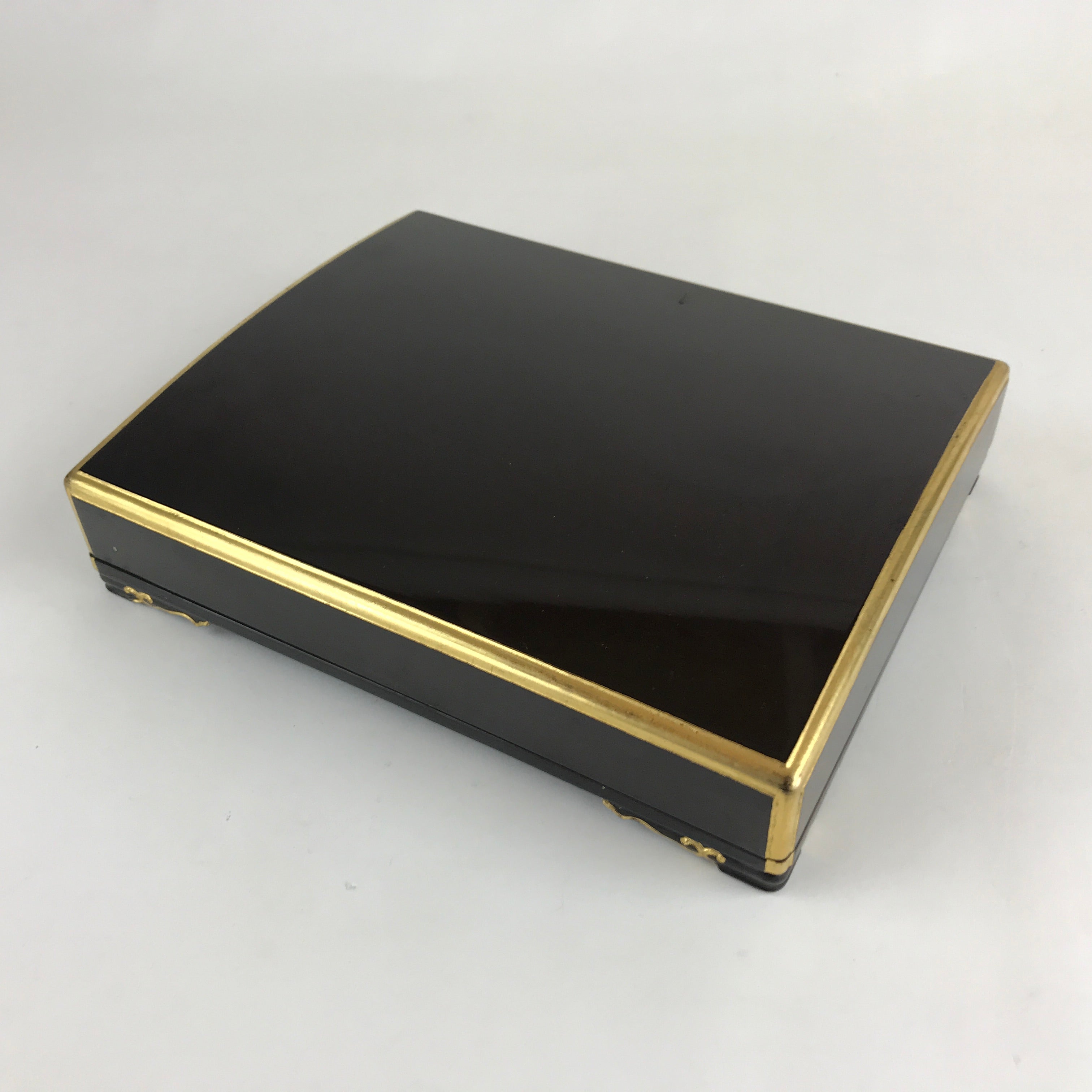 Antique Japanese Lacquerware Lidded Box Wood Fumibako Letter Book Butsudan FB70