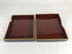 Antique Japanese Lacquerware Lidded Box Wood Fumibako Letter Book Butsudan FB71