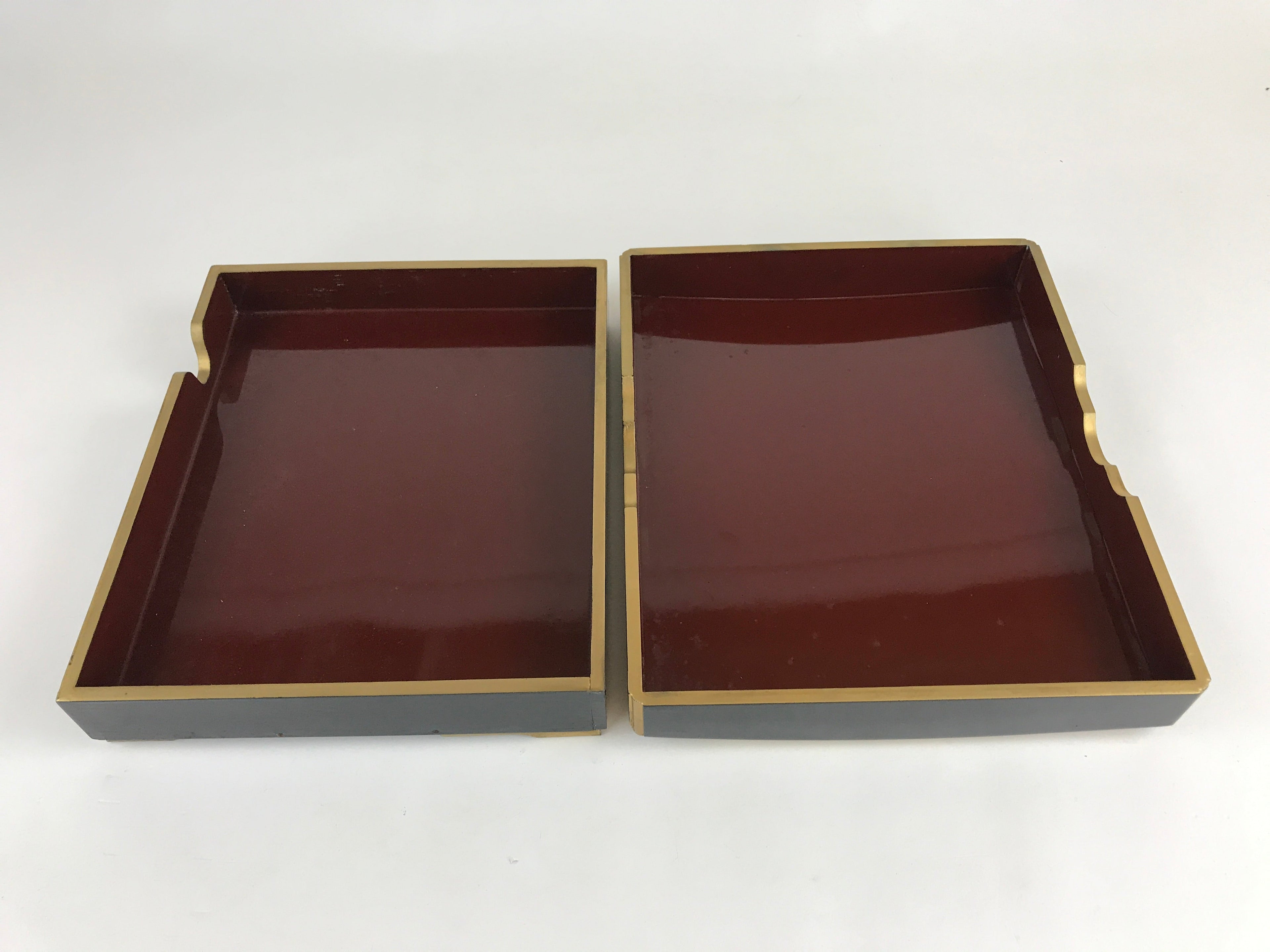 Antique Japanese Lacquerware Lidded Box Wood Fumibako Letter Book Butsudan FB71