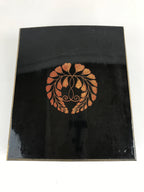 Antique Japanese Lacquerware Lidded Box Wood Fumibako Letter Book Butsudan FB72