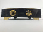 Antique Japanese Lacquerware Lidded Box Wood Fumibako Letter Book Butsudan FB72