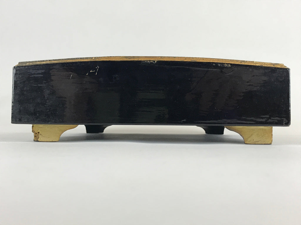 Antique Japanese Lacquerware Lidded Box Wood Fumibako Letter Book Butsudan FB72