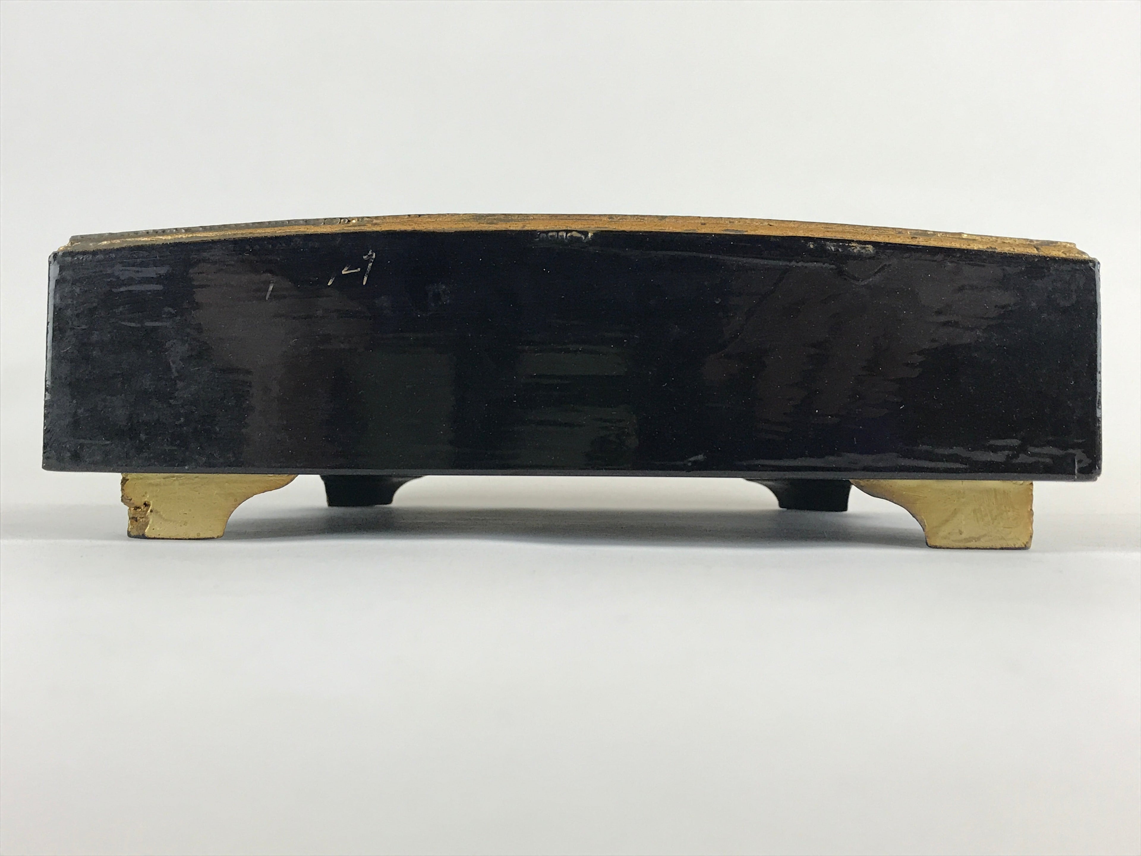 Antique Japanese Lacquerware Lidded Box Wood Fumibako Letter Book Butsudan FB72