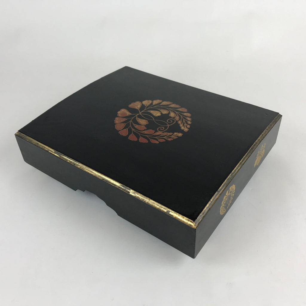Antique Japanese Lacquerware Lidded Box Wood Fumibako Letter Book Butsudan FB72
