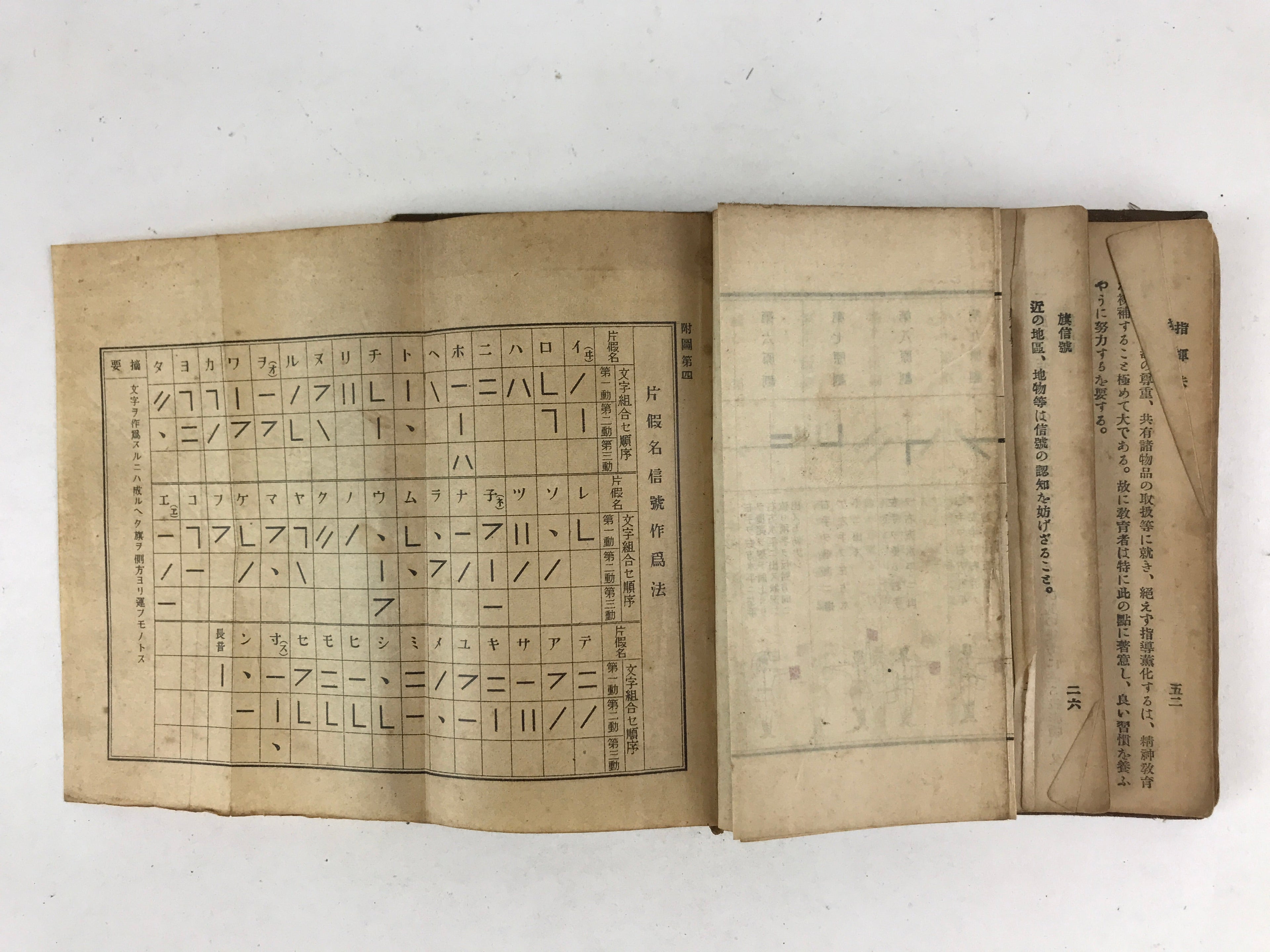 Antique Japanese Military Instruction Manual C1926 Book Taisho15 Brown P343
