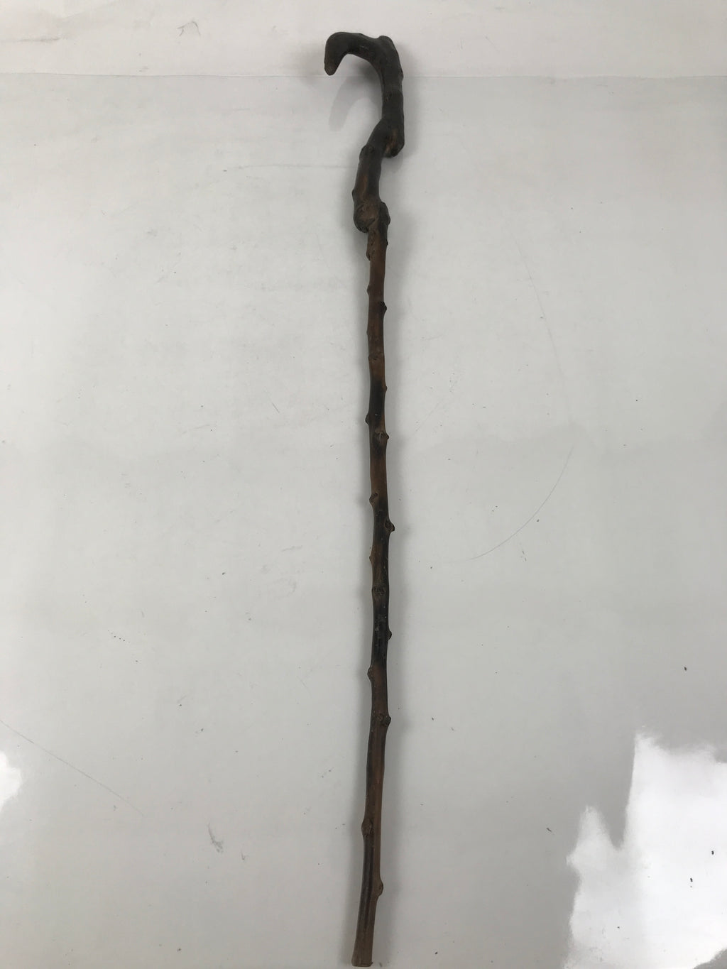 Antique Japanese Natural Tree Branch Cane Walking Stick Tsue Brown Wood JK859