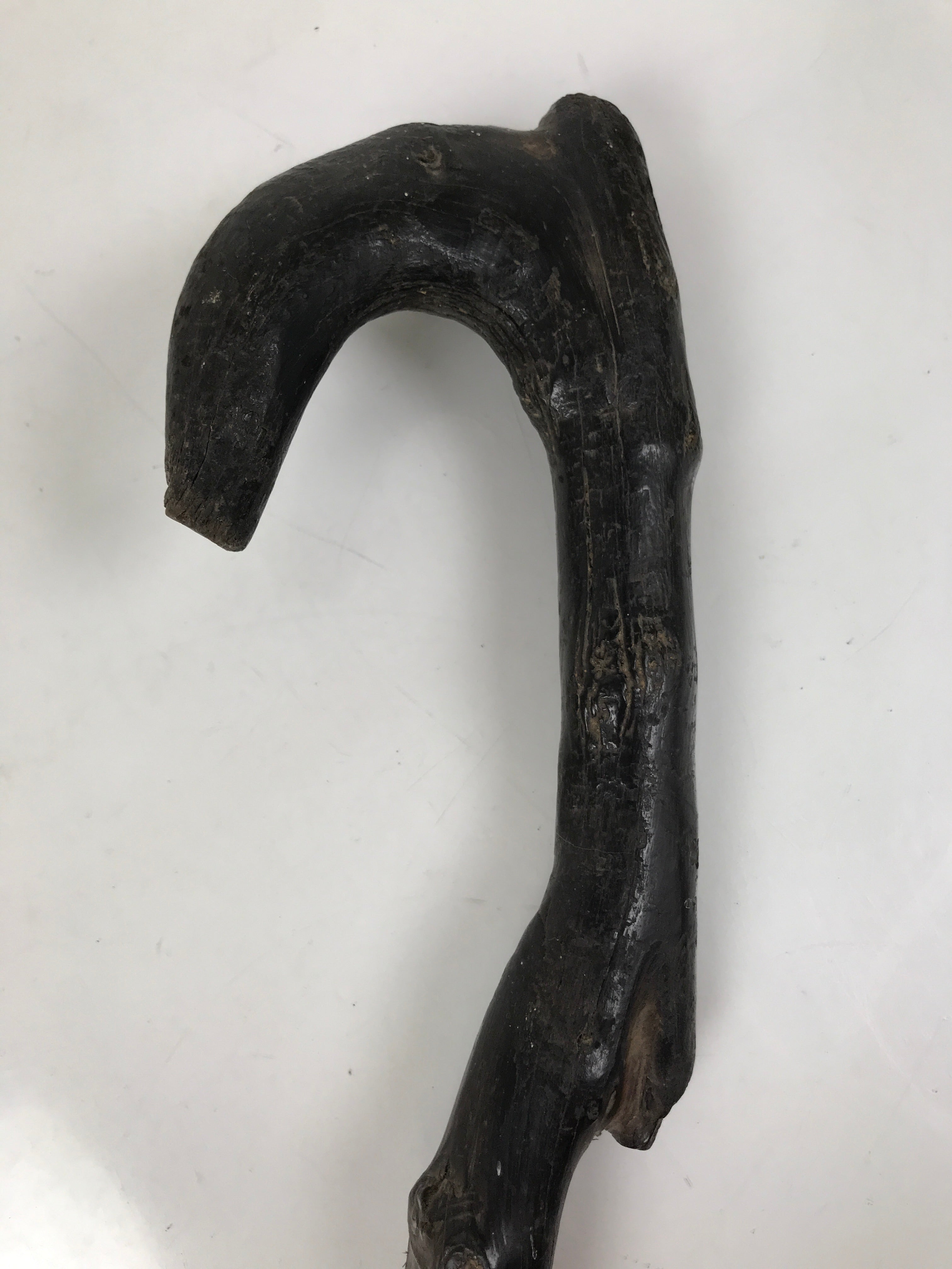 Antique Japanese Natural Tree Branch Cane Walking Stick Tsue Brown Wood JK859