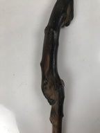 Antique Japanese Natural Tree Branch Cane Walking Stick Tsue Brown Wood JK859