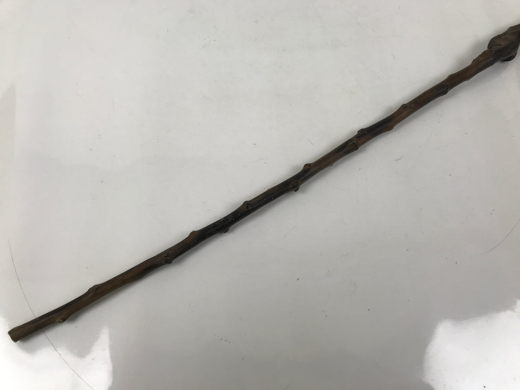 Antique Japanese Natural Tree Branch Cane Walking Stick Tsue Brown Wood JK859