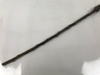 Antique Japanese Natural Tree Branch Cane Walking Stick Tsue Brown Wood JK859