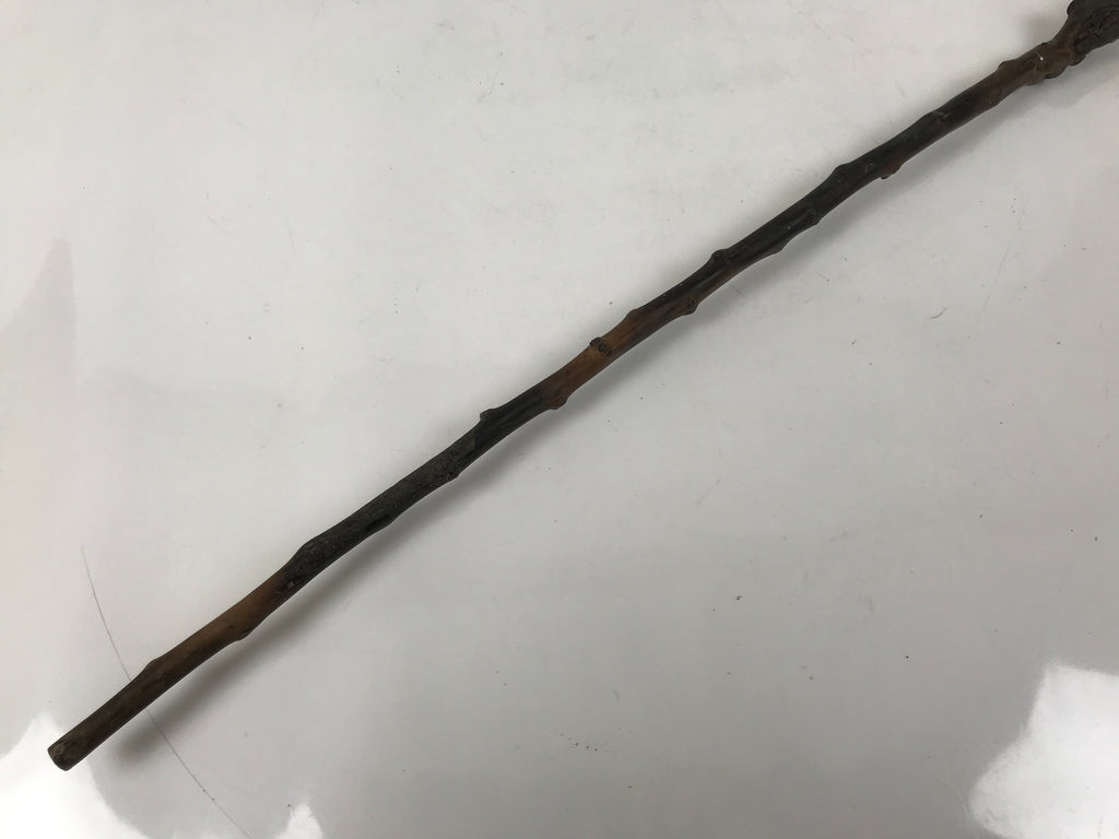 Antique Japanese Natural Tree Branch Cane Walking Stick Tsue Brown Wood JK859