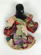 Antique Japanese Ningyo Doll Silk Kimono Gofun Head c1900 Floral ID674