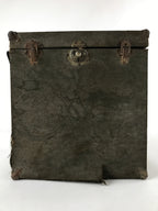Antique Japanese Phonograph Record Storage Case Vtg Wood Box Paper Divider JK631