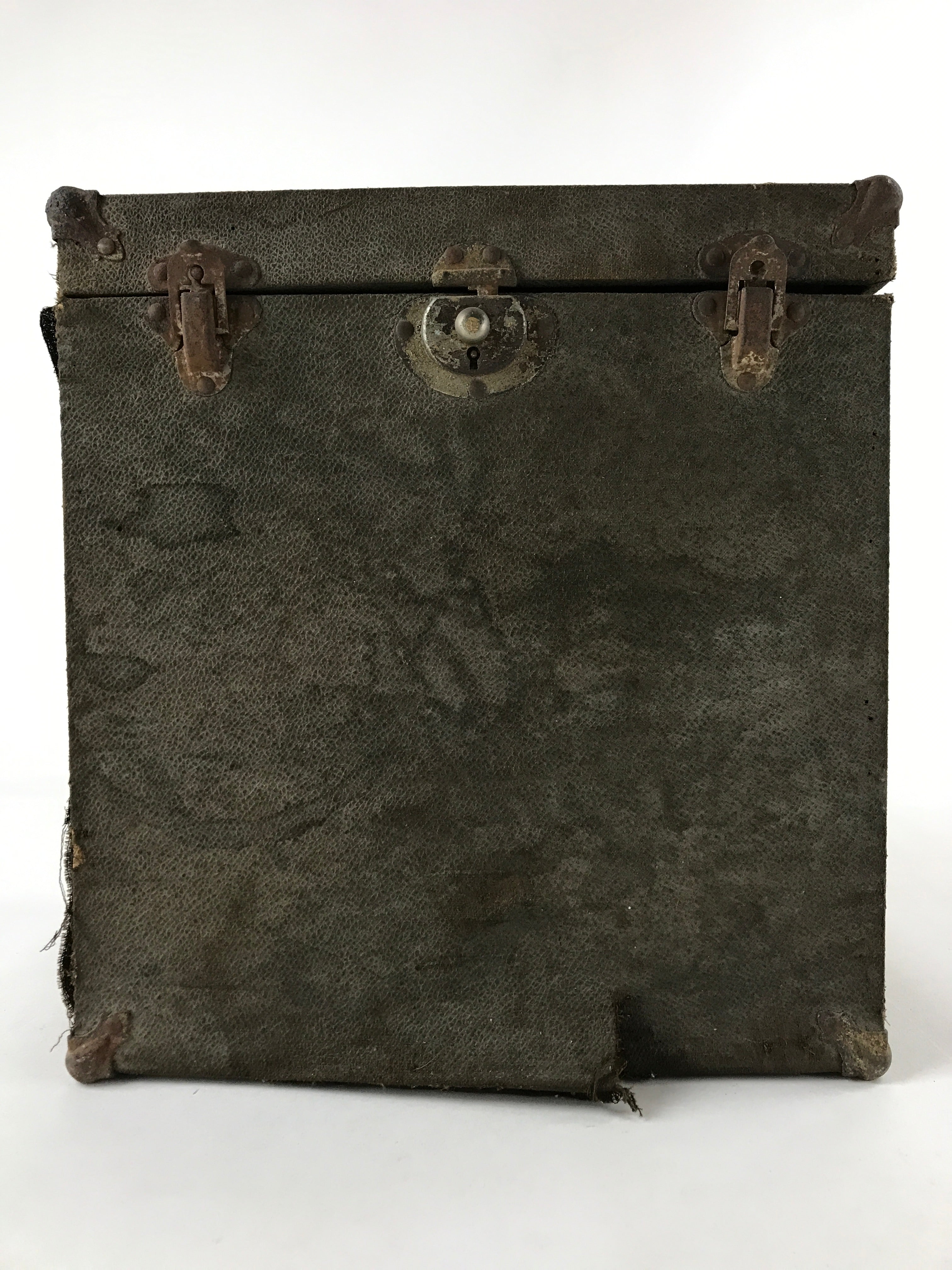 Antique Japanese Phonograph Record Storage Case Vtg Wood Box Paper Divider JK631