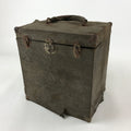 Antique Japanese Phonograph Record Storage Case Vtg Wood Box Paper Divider JK631