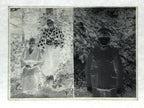 Antique Japanese Photo Glass Negative Plate C1900 Grandmother Children GN446