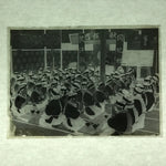 Antique Japanese Photo Glass Negative Plate C1900 Group Hall Meal Prayer GN450