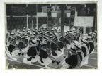 Antique Japanese Photo Glass Negative Plate C1900 Group Hall Meal Prayer GN450