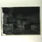 Antique Japanese Photo Glass Negative Plate C1900 Group Photo GN438