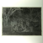 Antique Japanese Photo Glass Negative Plate C1900 Group Young Forest GN442
