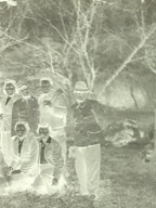 Antique Japanese Photo Glass Negative Plate C1900 Group Young Forest GN442