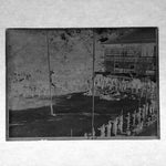 Antique Japanese Photo Glass Negative Plate C1900 Kids Schoolyard Ceremony GN449