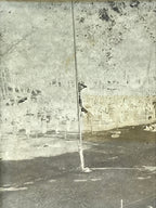 Antique Japanese Photo Glass Negative Plate C1900 Kids Schoolyard Ceremony GN449