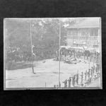 Antique Japanese Photo Glass Negative Plate C1900 Kids Schoolyard Ceremony GN449