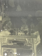 Antique Japanese Photo Glass Negative Plate C1900 Living Room Table Man GN439