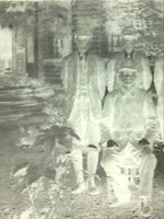 Antique Japanese Photo Glass Negative Plate C1900 Men Uniform Standing GN440