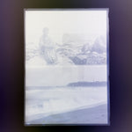 Antique Japanese Photo Glass Negative Plate C1900 Seaside Man Portrait GN448