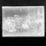 Antique Japanese Photo Glass Negative Plate C1900 Village Group Photo GN447