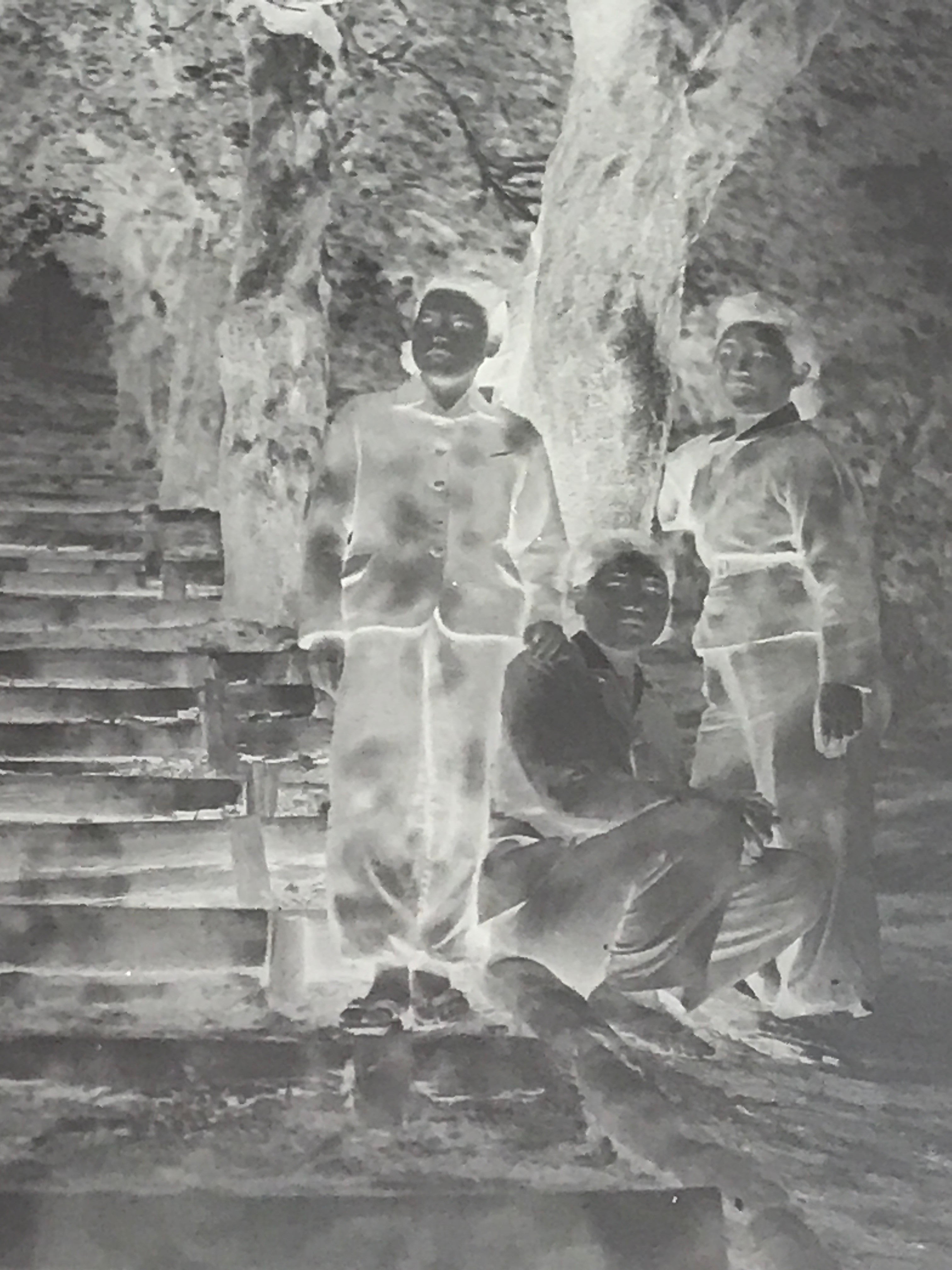 Antique Japanese Photo Glass Negative Plate C1900 Young Women Group GN443