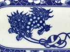 Antique Japanese Porcelain Neck Rest Geisha Takamakura Pillow Blue White JK618