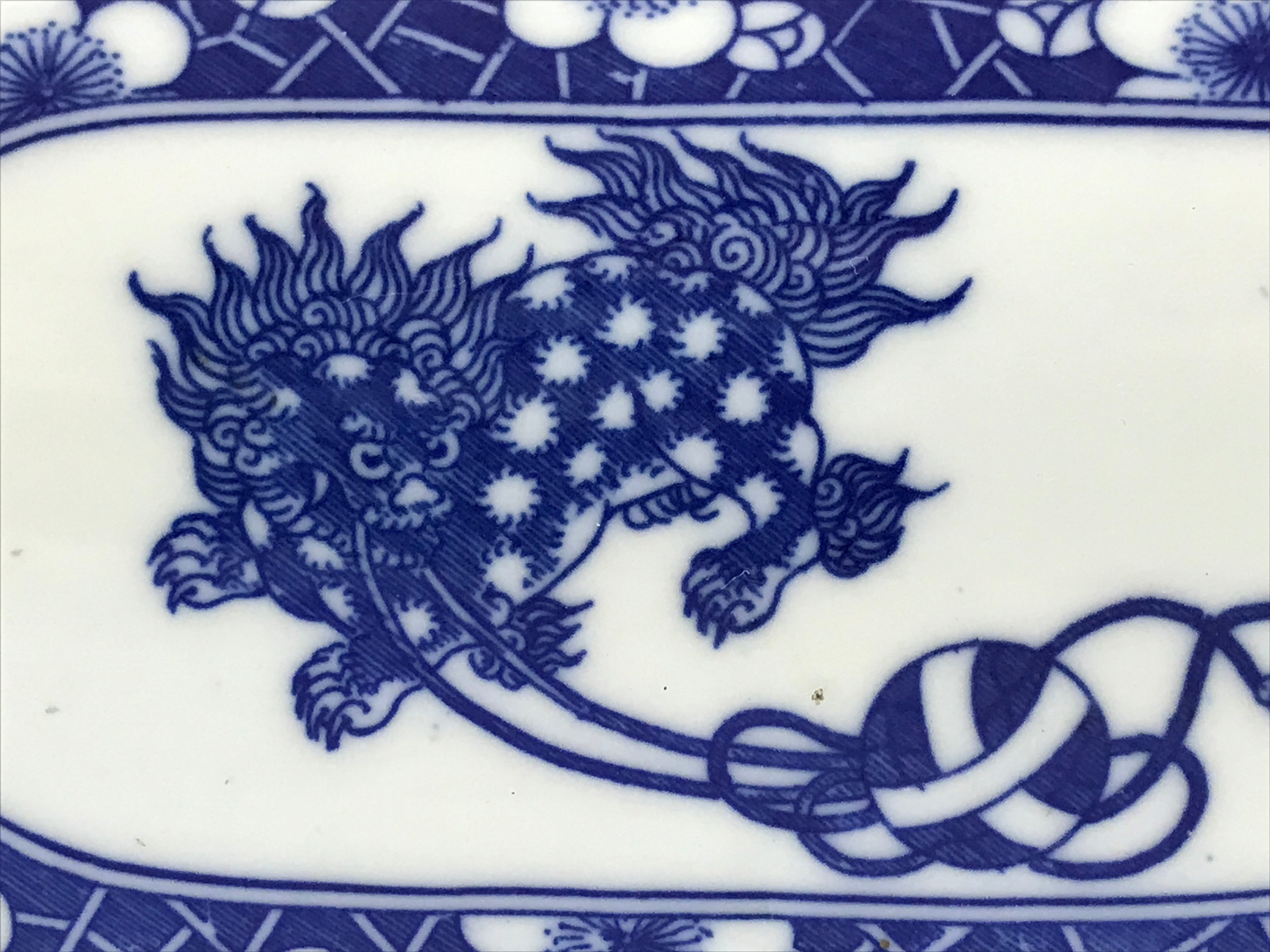 Antique Japanese Porcelain Neck Rest Geisha Takamakura Pillow Blue White JK618