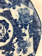 Antique Japanese Porcelain Plate Blue Sometsuke Chrysanthemum Butterfly PY281