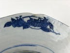 Antique Japanese Porcelain Plate Blue Sometsuke Chrysanthemum Butterfly PY281