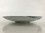 Antique Japanese Porcelain Plate Blue Sometsuke Chrysanthemum Butterfly PY281