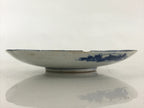 Antique Japanese Porcelain Plate Blue Sometsuke Chrysanthemum Butterfly PY281