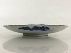 Antique Japanese Porcelain Plate Blue Sometsuke Chrysanthemum Butterfly PY281