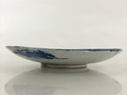 Antique Japanese Porcelain Plate Blue Sometsuke Chrysanthemum Butterfly PY281