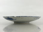 Antique Japanese Porcelain Plate Blue Sometsuke Chrysanthemum Butterfly PY282