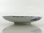 Antique Japanese Porcelain Plate Blue Sometsuke Chrysanthemum Butterfly PY282