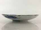 Antique Japanese Porcelain Plate Blue Sometsuke Chrysanthemum Butterfly PY283