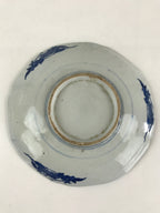 Antique Japanese Porcelain Plate Blue Sometsuke Chrysanthemum Butterfly PY283