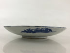 Antique Japanese Porcelain Plate Blue Sometsuke Chrysanthemum Butterfly PY283