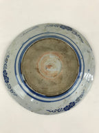Antique Japanese Porcelain Plate Blue Sometsuke Japanese Flag Sakura PY189
