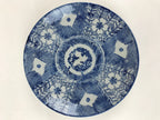 Antique Japanese Porcelain Plate Blue Sometsuke Japanese Flag Sakura PY189